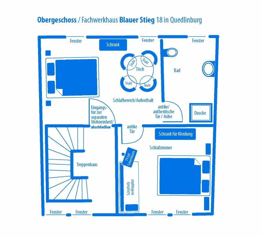 Blauer Stieg Villa Quedlinburg Bagian luar foto