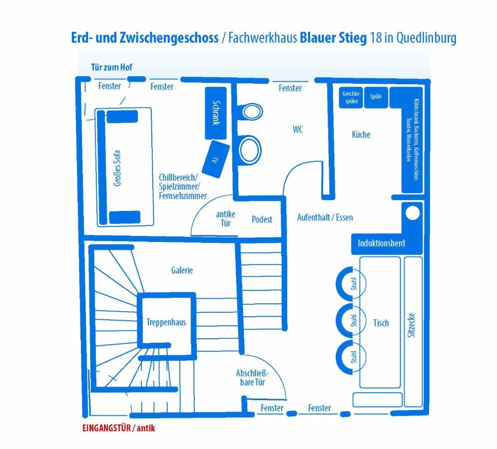 Blauer Stieg Villa Quedlinburg Bagian luar foto